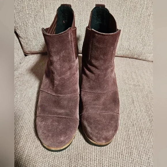 Sorel Women's Addington Chelsea Boots Sz 8.5 Redwood Waterproof Suede Block Heel - Picture 3 of 11